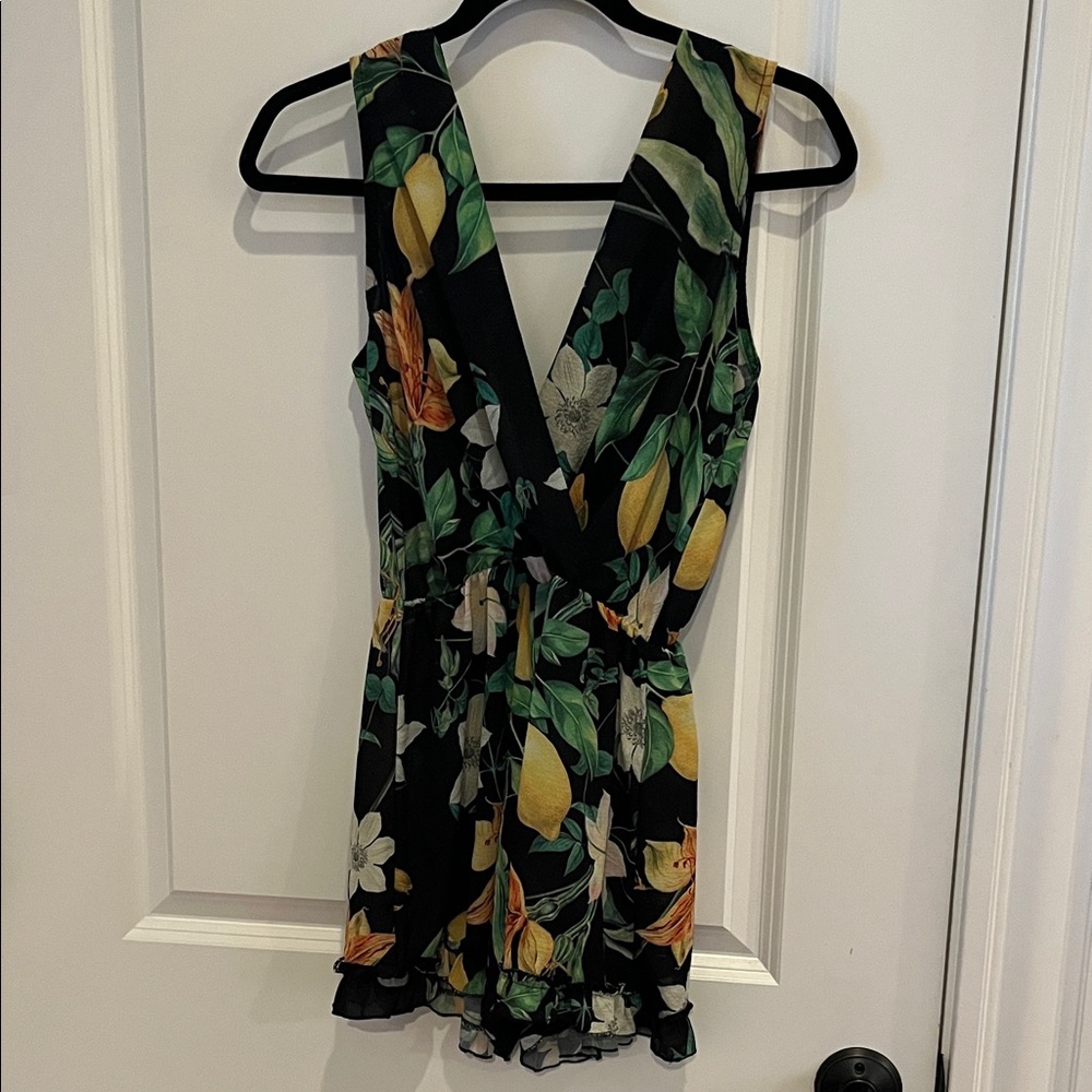 Floral V-Neck Romper